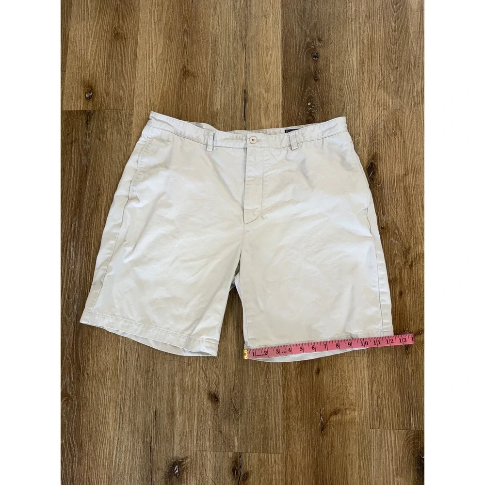 Vineyard Vines Club Shorts Mens 38 Stone White Cotton Twill Chino Golf Preppy
